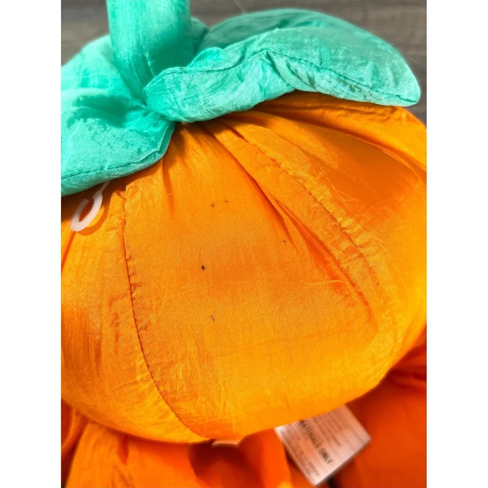 Mr Pumpkinhead Halloween‎ Plush Vintage Nylon Pumpkin 1993 puff beanbag bottom